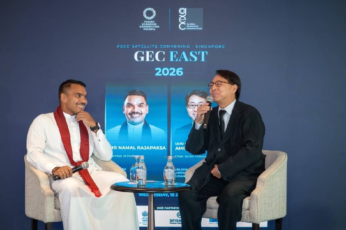 மாலைதீவில் திருமண விழாவில் பங்கேற்ற நாமல் ராஜபக்ச தம்பதி; பின்னர் சிங்கப்பூரில் மாநாட்டிலும் பங்கேற்பு