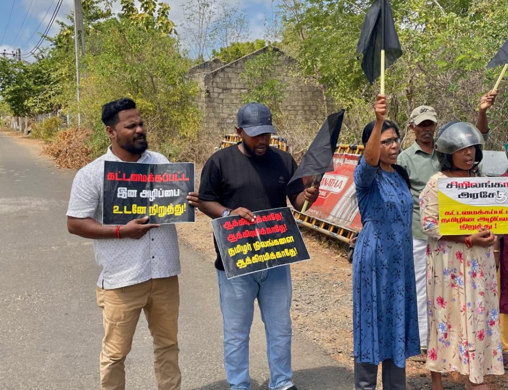 தையிட்டி விகாரை அமைந்துள்ள காணிகளை மீளக் கையளிக்கக் கோரி காணி உரிமையாளர்கள் தொடர் போராட்டம்